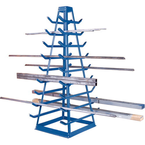 Supports pour tuyaux - Rangement horizontal, Horizontal, 9 Niveaux, 18" la x 40" p x 84" h, 1800 lb Cap. Seaboard Timber Mart
