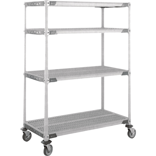 MetroMax I&reg; Stem Caster Cart, 4 Tiers, 24" x 69" x 60", 900 lbs. Capacity Seaboard Timber Mart