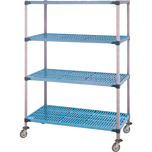 Shelving Unit, 4 Tiers, 36" W x 68" H x 18" D Seaboard Timber Mart
