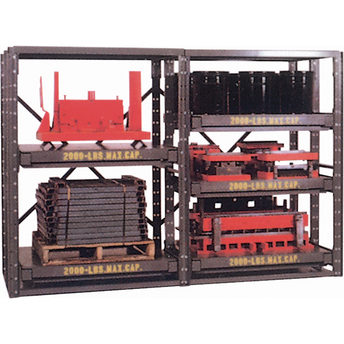 &eacute;tag&egrave;res E-Z Glide, Acier, &agrave; glissi&egrave;re, Capacit&eacute; 2000 lb, 48" la x 84,5" h x 36" p Seaboard Timber Mart