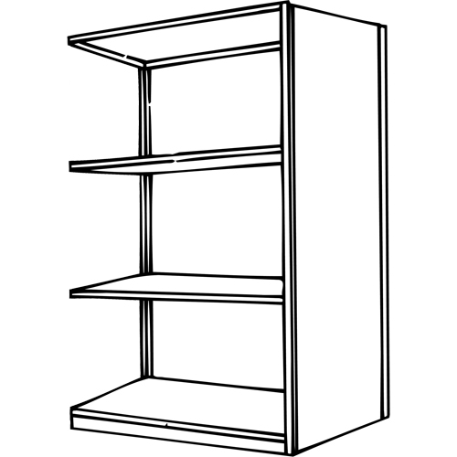Interlok Shelving Unit, Steel, Boltless, 800 lbs. Capacity, 36" W x 76" H x 24" D Seaboard Timber Mart