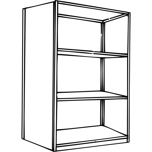 Interlok Shelving Unit, Steel, Boltless, 800 lbs. Capacity, 36" W x 76" H x 24" D Seaboard Timber Mart