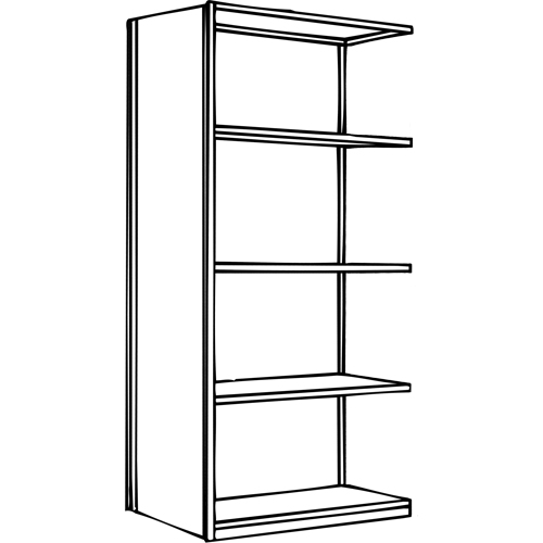 Interlok Shelving Unit, Steel, Boltless, 800 lbs. Capacity, 36" W x 100" H x 24" D Seaboard Timber Mart