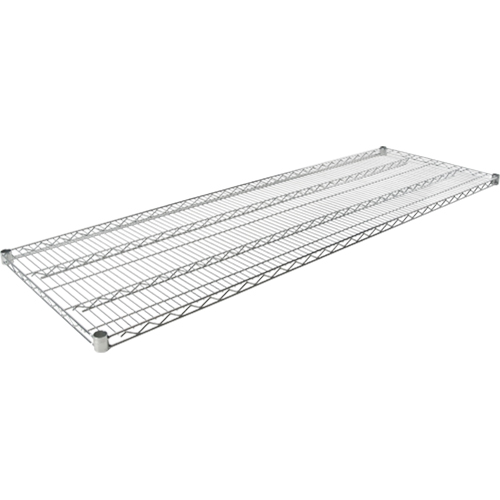 Tablette en treillis pour &eacute;tag&egrave;re robuste en treillis chromat&eacute;, 60" la x 18" p, Capacit&eacute; de 600 lb Seaboard Timber Mart