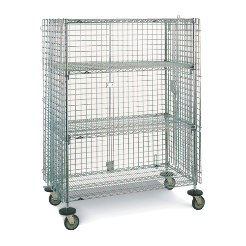 Wire Shelf Cart, Chrome Plated, 21-1/2" x 68-1/2" x 40", 500 lbs. Capacity Seaboard Timber Mart