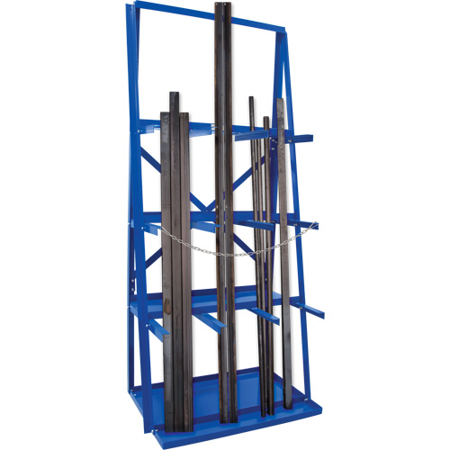Bar Storage Rack, Vertical, 3 Levels, 36" W x 24" D x 84" H, 3000 lbs. Cap. Seaboard Timber Mart