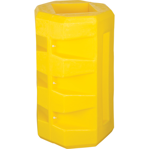 Column Protectors, 10-1/4" x 10-1/4" Inside Opening, 23-1/2" L x 23-1/2" W x 39-1/2" H, Yellow Seaboard Timber Mart