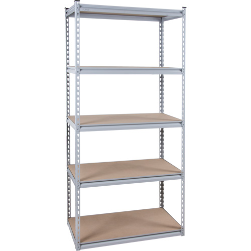 Heavy-Duty Shelving, Steel, Boltless, 1200 lbs. Capacity, 48" W x 72" H x 18" D Seaboard Timber Mart