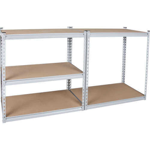 Heavy-Duty Shelving, Steel, Boltless, 1200 lbs. Capacity, 48" W x 72" H x 18" D Seaboard Timber Mart