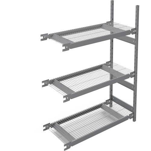 Wide Span Storage Shelving, Steel, Boltless, 1340 lbs. Capacity, 42" W x 60" H x 18" D Seaboard Timber Mart