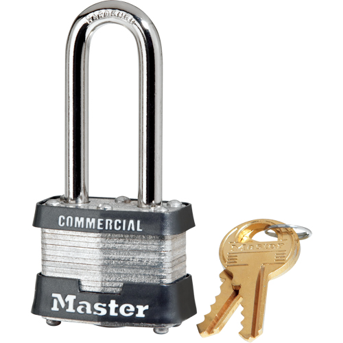 Laminated Padlock, Silver, Keyed Different, Laminated Steel, 1-9/16" Width Seaboard Timber Mart