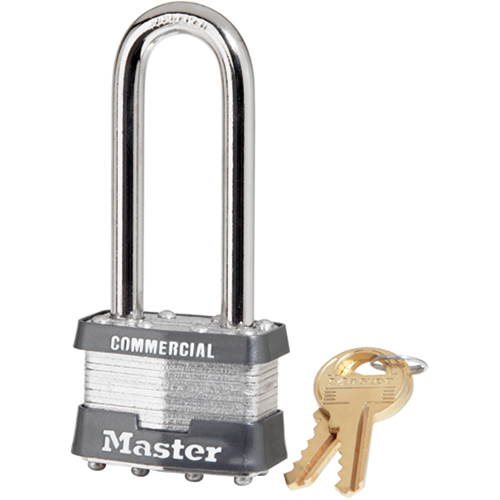 Commercial Padlock, Silver, Keyed Different, Laminated Steel, 1-3/4" Width Seaboard Timber Mart