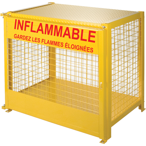 Armoires pour cylindres &agrave; gaz, nbre de bouteilles: 6, 44" , 30" , 37" , Jaune Seaboard Timber Mart