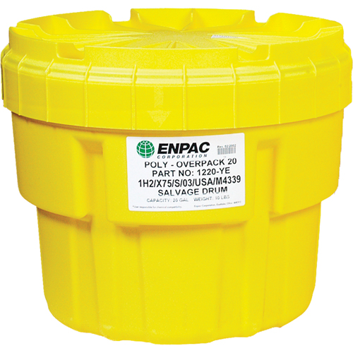 Poly-Overpack&reg; 20 Salvage Drum, 20 US gal., Stationary Seaboard Timber Mart