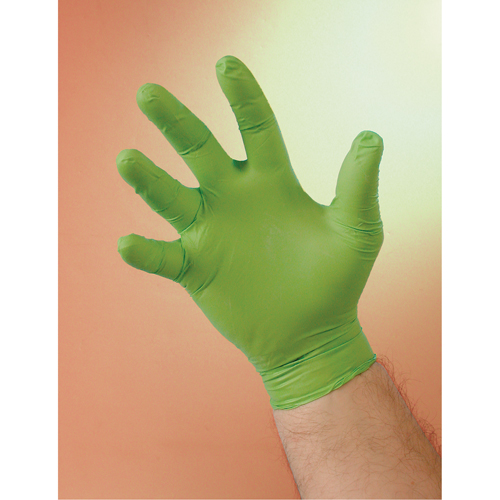 Gants N-Dex, Petit, Nitrile, 4 mils, Sans poudre, Vert Seaboard Timber Mart