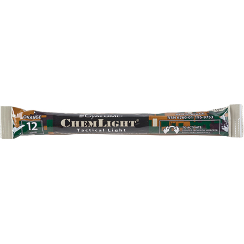 B&acirc;tons de s&eacute;curit&eacute; luminescents Cyalume 6", Orange, Dur&eacute;e 12 h Seaboard Timber Mart