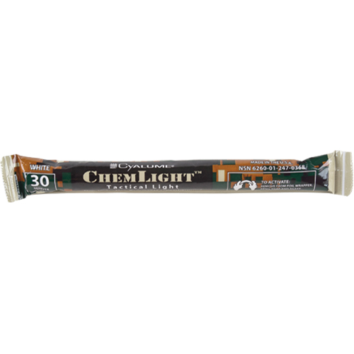 B&acirc;tons de s&eacute;curit&eacute; luminescents Cyalume 6", Blanc, Dur&eacute;e 30 min Seaboard Timber Mart