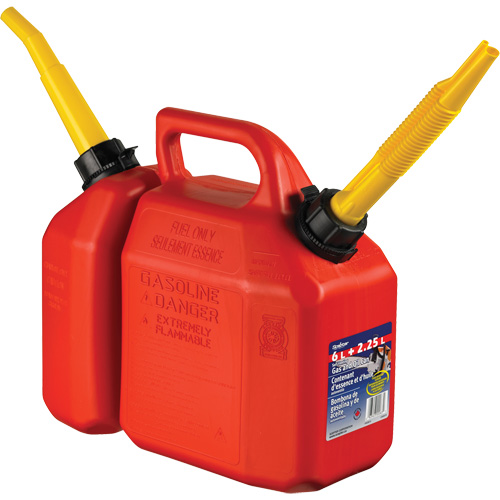 Combo Jerry Can Gasoline/Oil, 2.17 US Gal/8.25 L, Red, CSA Compliant/ULC Seaboard Timber Mart