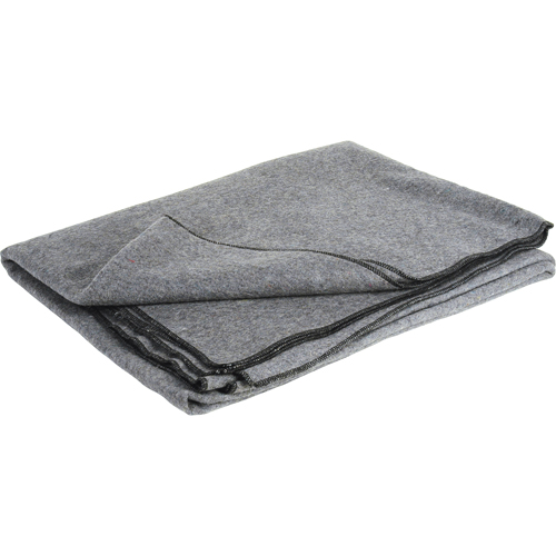 Flame-Resistant Wool Blanket, Wool, 84"L x 66"W Seaboard Timber Mart