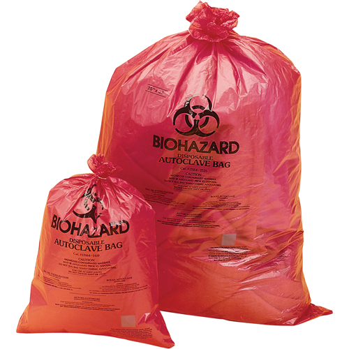 Hazardous Waste Disposal Bags, Bio-Hazard, 38" L x 31" W, 0.0381 mm, 113.6 L (30 Gal.) Capacity Seaboard Timber Mart