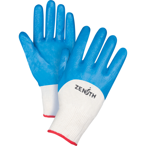 Seamless-Knit Medium-Weight Coated Gloves, 7/Small, Nitrile Coating, 13 Gauge, Cotton Shell Seaboard Timber Mart