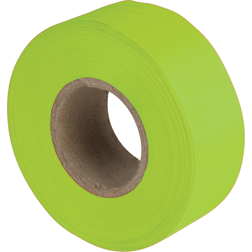 Flagging Tape, 1.1875" W x 150' L, Fluorescent Lime Seaboard Timber Mart