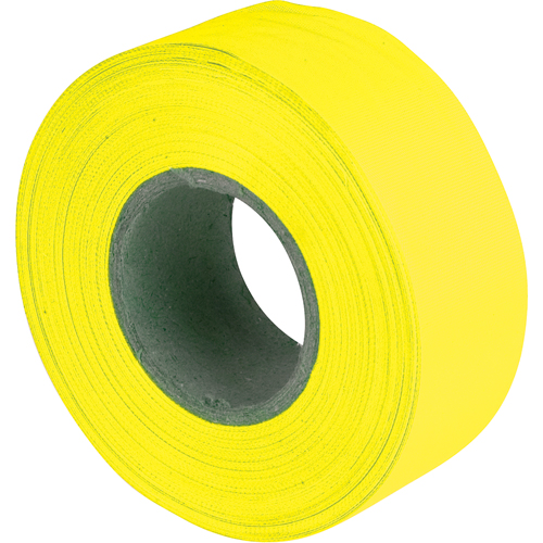 Flagging Tape, 1.2" W x 150' L, Fluorescent Yellow Seaboard Timber Mart