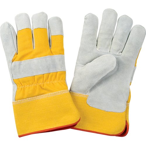 Premium Winter-Lined Fitters Gloves, Large, Split Cowhide Palm, Foam Fleece Inner Lining Seaboard Timber Mart