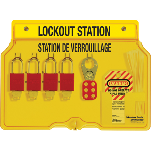 Station de verrouillage, Cadenas Aluminium, Capacit&eacute; de 4, Cadenas Compris Seaboard Timber Mart