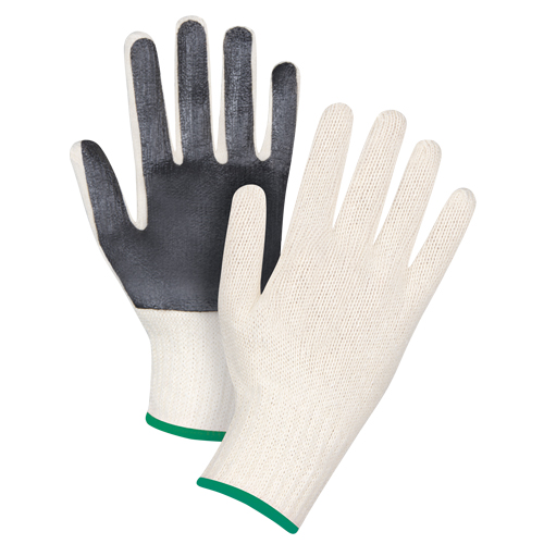 Gants en tricot &agrave; paume enduite, Poly/coton, Un c&ocirc;t&eacute;, Calibre 7, Moyen Seaboard Timber Mart