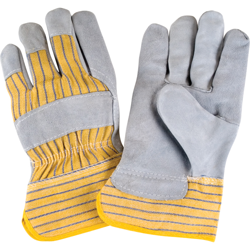 Premium Rugged Fitters Gloves, Large, Split Cowhide Palm, Cotton Inner Lining Seaboard Timber Mart