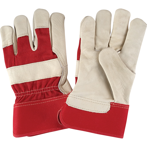 Gants d'ajusteur &agrave; paume s&egrave;che de premi&egrave;re qualit&eacute;, Grand, Paume en Cuir fleur de vache, Doublure en Coton Seaboard Timber Mart
