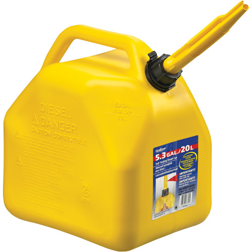 Jerry Cans, 5.3 US gal./20.06 L, Yellow, CSA Compliant/ULC Seaboard Timber Mart