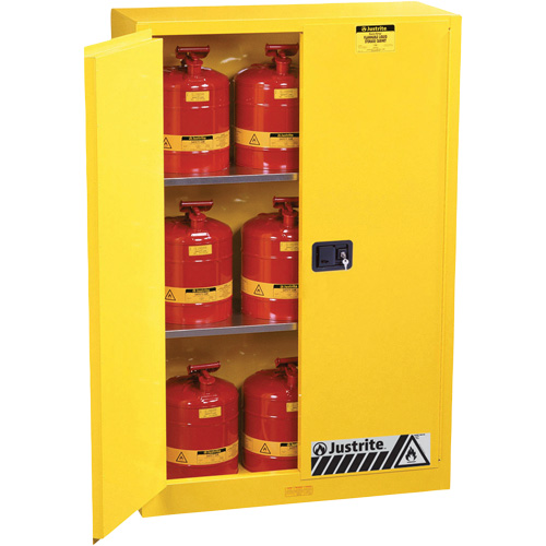 Armoires Sure-Grip EX pour produits inflammables, 45 gal., 2 Porte(s), 43" La x 65" h x 18" p Seaboard Timber Mart