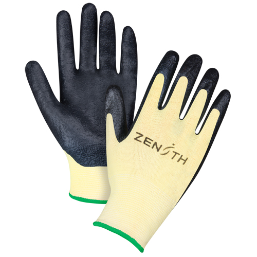 Gants r&eacute;sistants &agrave; la coupe avec prise sup&eacute;rieure, Taille Moyen/8, Calibre 13, Rev&ecirc;tement Mousse de nitrile, Enveloppe en Aramide, ANSI/ISEA 105 niveau 3/EN 388 niveau 5 Seaboard Timber Mart
