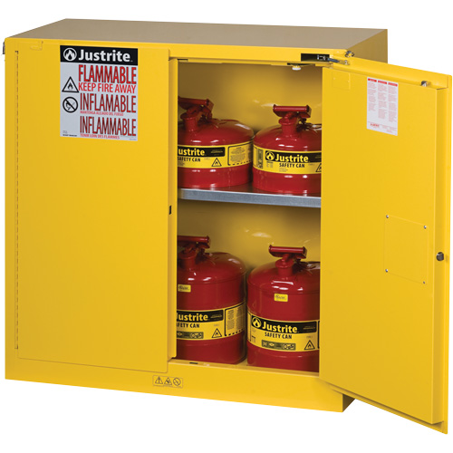 Armoires Sure-Grip EX pour produits inflammables, 30 gal., 2 Porte(s), 43" La x 44" h x 18" p Seaboard Timber Mart