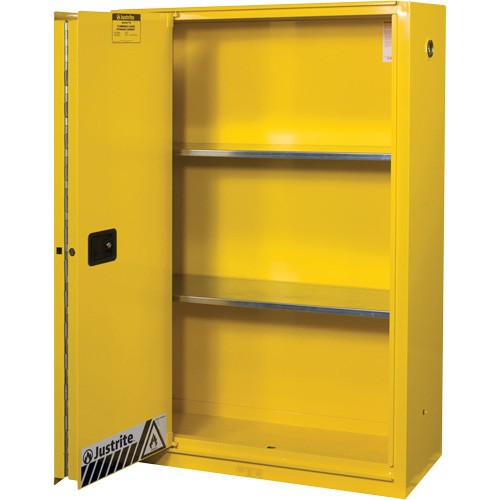Armoires Sure-Grip EX pour produits inflammables, 45 gal., 1 Porte(s), 43" La x 65" h x 18" p Seaboard Timber Mart