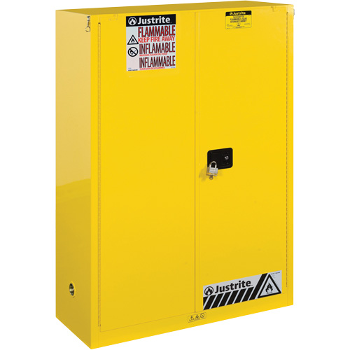 Sure-Grip&reg; Ex Flammable Storage Cabinets, 45 gal., 2 Door, 43" W x 65" H x 18" D Seaboard Timber Mart