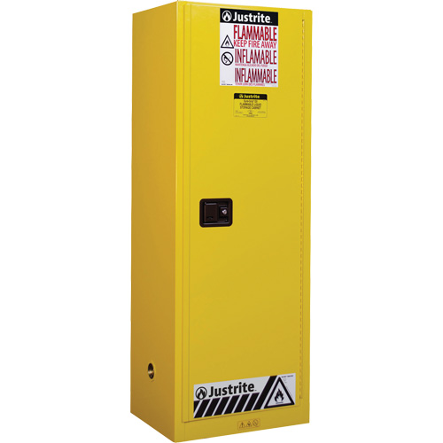 Sure-Grip&reg; EX Slimline Flammable Safety Cabinet, 22 gal., 1 Door, 23.25" W x 65" H x 18" D Seaboard Timber Mart