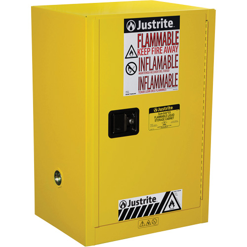 Sure-Grip&reg; EX Compac Flammable Safety Cabinet, 12 gal., 1 Door, 23.25" W x 35" H x 18" D Seaboard Timber Mart