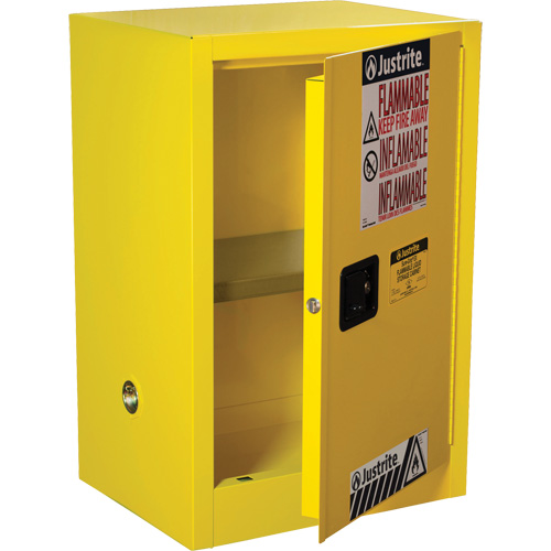 Sure-Grip&reg; EX Compac Flammable Safety Cabinet, 12 gal., 1 Door, 23.25" W x 35" H x 18" D Seaboard Timber Mart