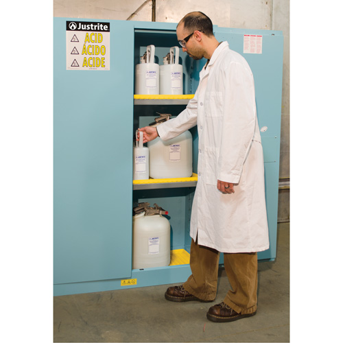 Sure-Grip&reg; Ex Acid/Corrosive Storage Cabinets, 45 gal., 43" x 65" x 18" Seaboard Timber Mart