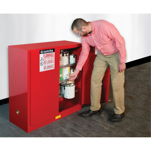 Sure-Grip&reg; EX Combustibles Safety Cabinet for Paint and Ink, 40 gal., 3 Shelves Seaboard Timber Mart