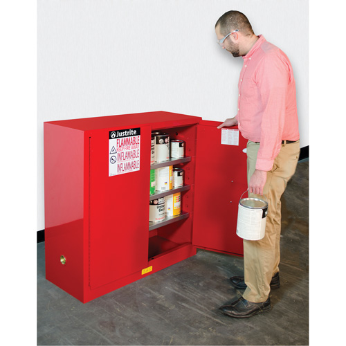 Sure-Grip&reg; EX Combustibles Safety Cabinet for Paint and Ink, 40 gal., 3 Shelves Seaboard Timber Mart