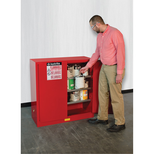 Sure-Grip&reg; EX Combustibles Safety Cabinet for Paint and Ink, 40 gal., 3 Shelves Seaboard Timber Mart