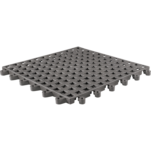 ErgoDeck&reg; General Purpose No. 564 Matting, PVC, 1-1/2' W x 1-1/2' L, 7/8" Thick, Charcoal Seaboard Timber Mart