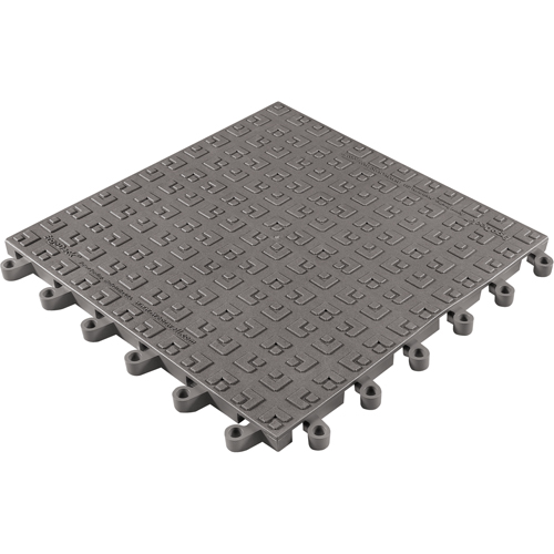 ErgoDeck&reg; Soft No. 566 Matting, PVC, 1-1/2' W x 1-1/2' L, 7/8" Thick, Charcoal Seaboard Timber Mart