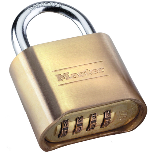 Cadenas &agrave; combinaison, Argent, Rev&ecirc;tement en laiton, Largeur de 2" Seaboard Timber Mart