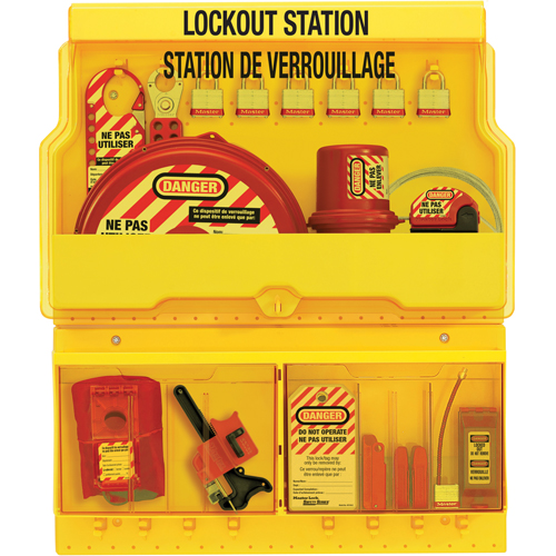 Deluxe Lockout Stations, Aluminum Padlocks, 32 Padlock Capacity, Padlocks Included Seaboard Timber Mart