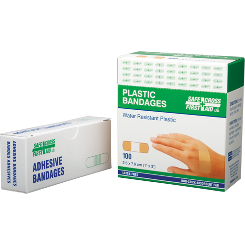 Bandages, Rectangular/Square, 3", Plastic, Sterile Seaboard Timber Mart